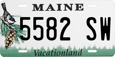 ME license plate 5582SW