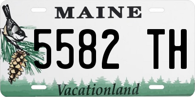 ME license plate 5582TH