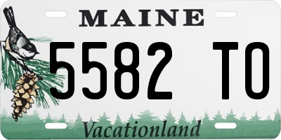 ME license plate 5582TO