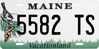 ME license plate 5582TS