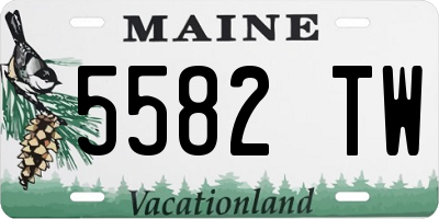 ME license plate 5582TW