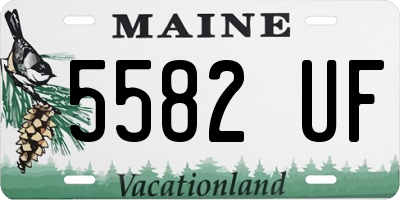 ME license plate 5582UF