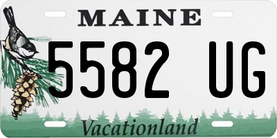 ME license plate 5582UG