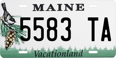 ME license plate 5583TA