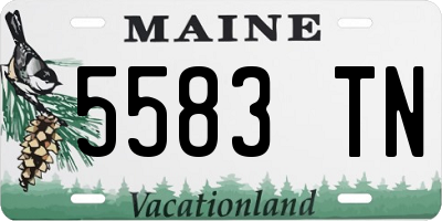 ME license plate 5583TN