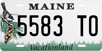 ME license plate 5583TO
