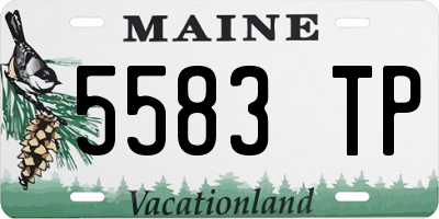 ME license plate 5583TP