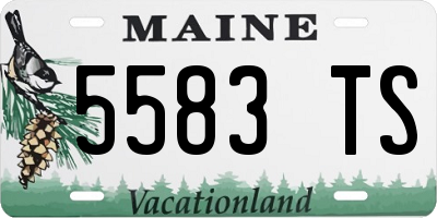 ME license plate 5583TS