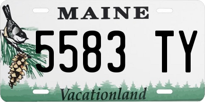 ME license plate 5583TY