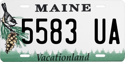 ME license plate 5583UA