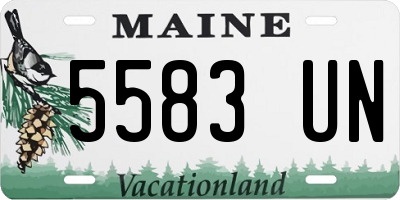 ME license plate 5583UN
