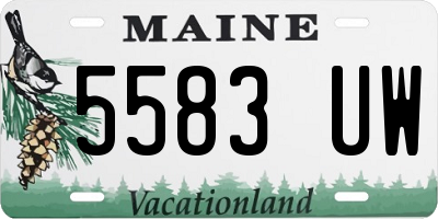ME license plate 5583UW