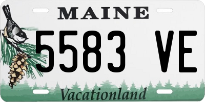 ME license plate 5583VE
