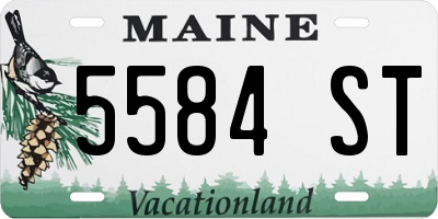 ME license plate 5584ST