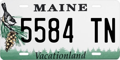 ME license plate 5584TN