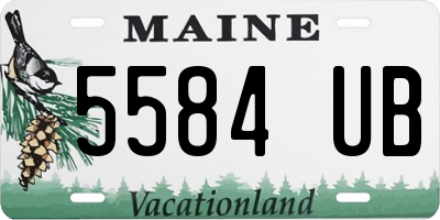 ME license plate 5584UB