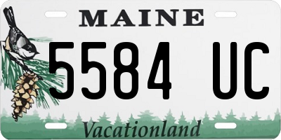 ME license plate 5584UC