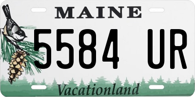 ME license plate 5584UR