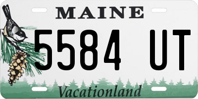 ME license plate 5584UT