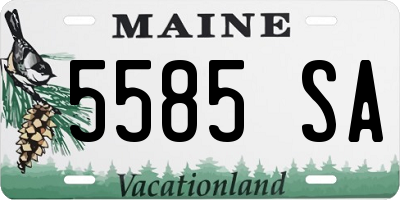 ME license plate 5585SA