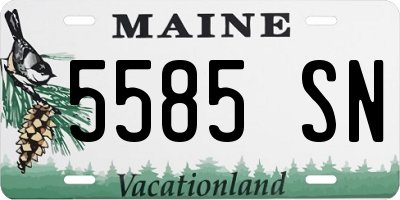 ME license plate 5585SN