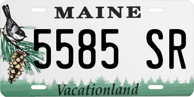 ME license plate 5585SR