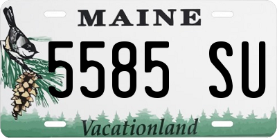 ME license plate 5585SU
