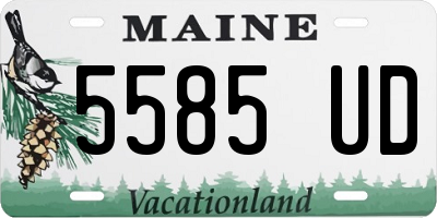 ME license plate 5585UD