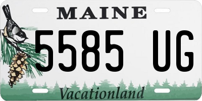 ME license plate 5585UG