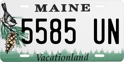 ME license plate 5585UN