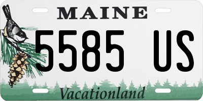 ME license plate 5585US