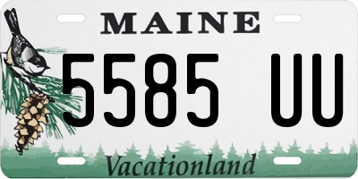 ME license plate 5585UU