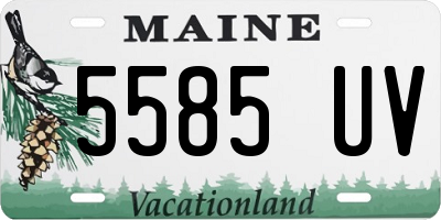 ME license plate 5585UV