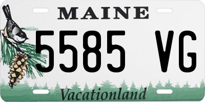 ME license plate 5585VG
