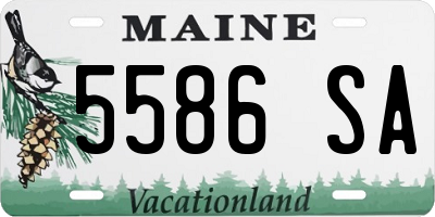 ME license plate 5586SA