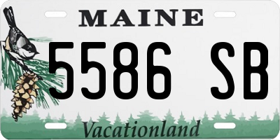 ME license plate 5586SB