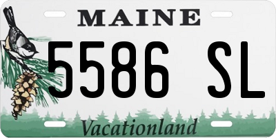 ME license plate 5586SL