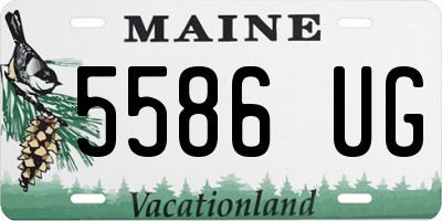 ME license plate 5586UG