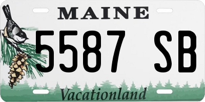 ME license plate 5587SB