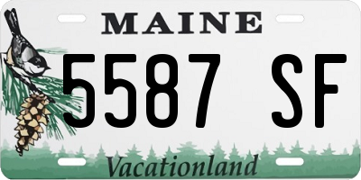 ME license plate 5587SF