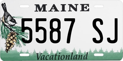 ME license plate 5587SJ