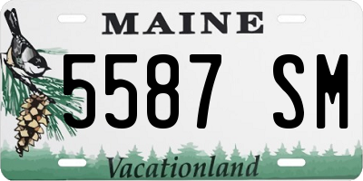 ME license plate 5587SM
