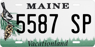 ME license plate 5587SP