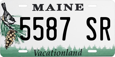 ME license plate 5587SR
