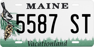 ME license plate 5587ST