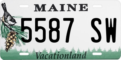 ME license plate 5587SW