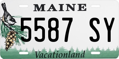 ME license plate 5587SY