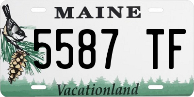 ME license plate 5587TF