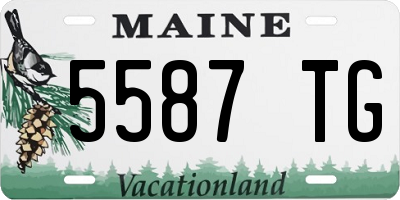 ME license plate 5587TG