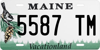 ME license plate 5587TM
